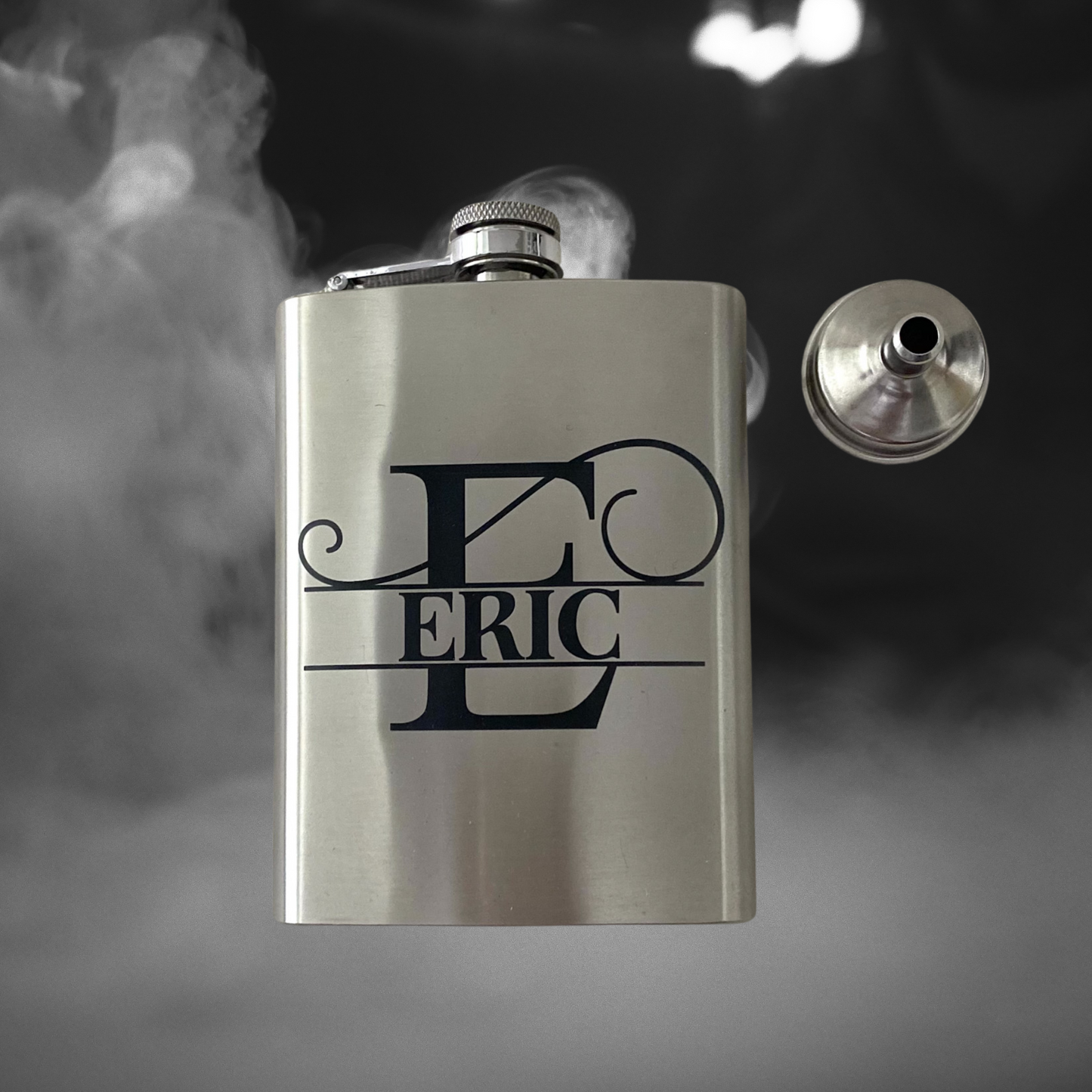 Personalized Flask Gift for Dad, Groomsman Gift Collection, Bachelor Party Favor Set, Cigar Case Engraved Design Whiskey Accessory Mens Gift