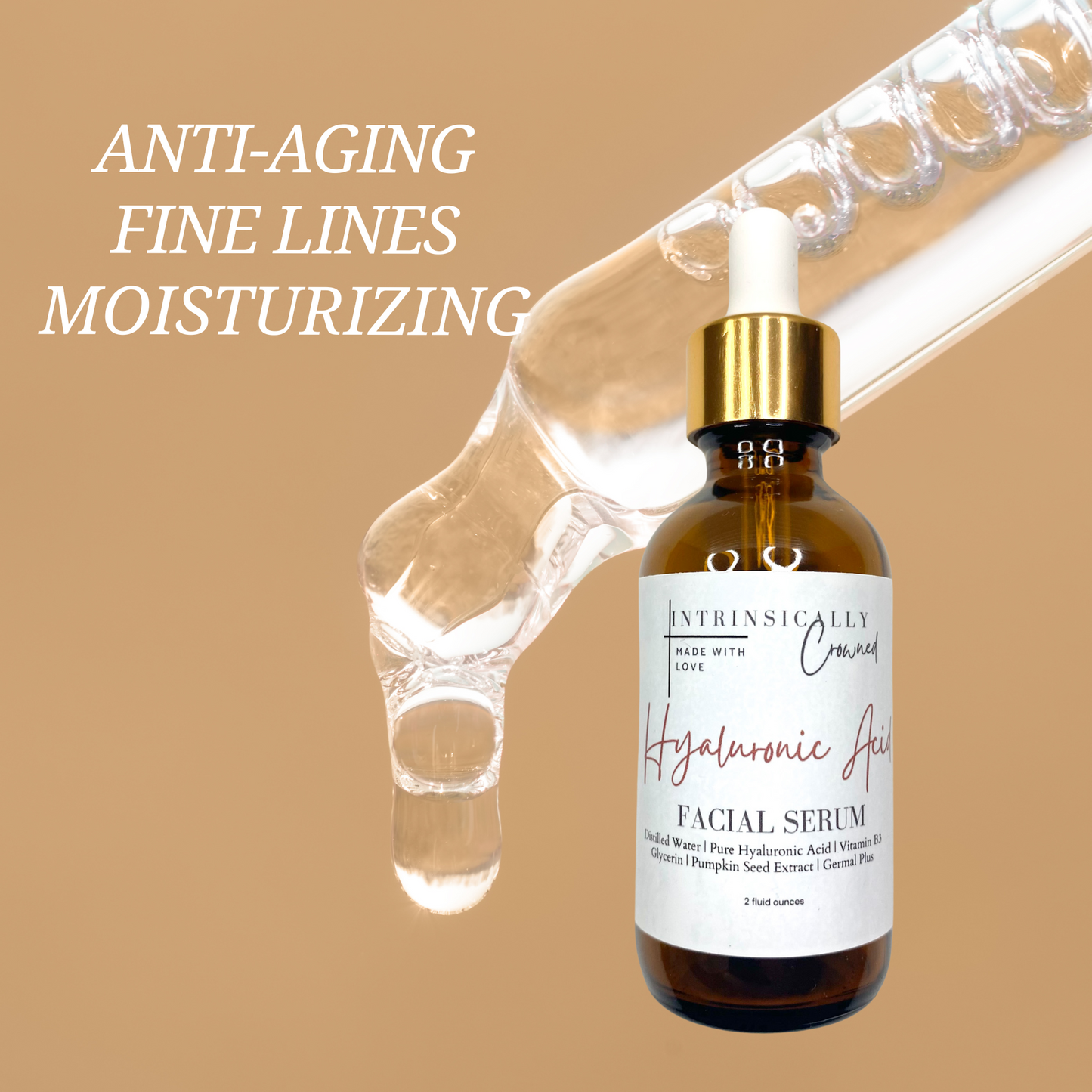 Hyaluronic Acid Serum Facial Serum Anti-Aging Serum Moisturizing Serum Skincare Gift Beauty Gift Wrinkle Serum Fine Line Serum Skin Tone Serum