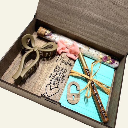 Wooden Prayer Box Baptism Gift Set Custom Engraved Walnut Wood Prayer Journal Storage Vintage Writing Set Personalized Bookmark Collection Meditation Space Organizer Complete Spiritual Package Beautiful Faith Storage Customizable