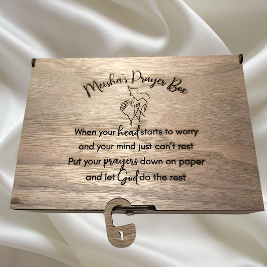 Wooden Prayer Box Gift Set for Baptism Gift Prayer Journal Storage Gift Box Blessing Package