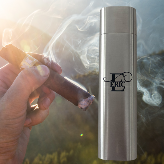 Custom Cigar Holder Travel Case Stainless Steel Executive Gift For Dad Birthday