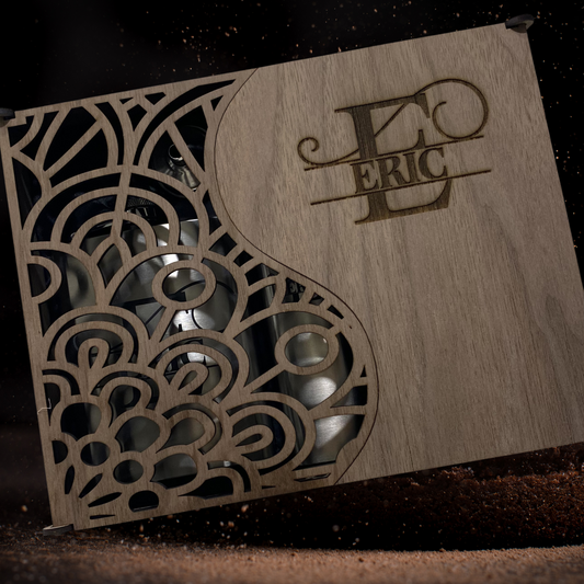 Monogram Liquor Set Stainless Steel Flask Gift Best Man Cigar Case Wedding Present Luxury Gift Father Day Special Occasion Gentleman Gift